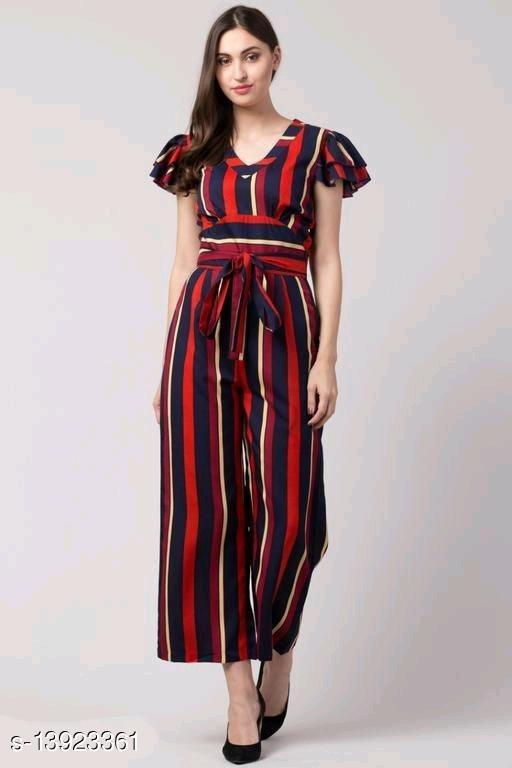 Red Striped Jumpsuit